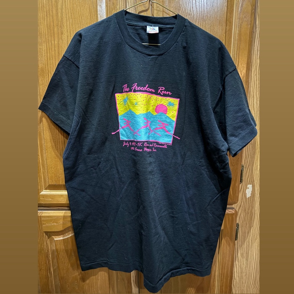 Vintage 1993 The Freedom Run Marathon T-Shirt
